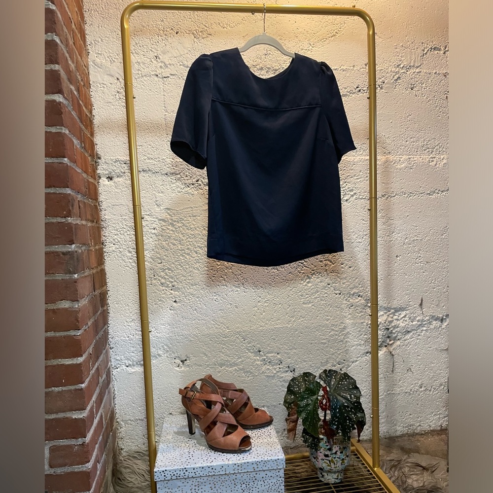 J Crew navy short sleeve top